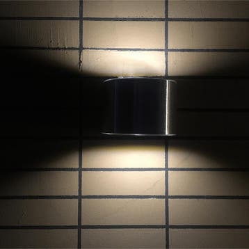 Solar LED wandlamp  Emme rond - Voordeelset van 2, Tuin en Terras, Buitenverlichting, Zonne-energie, Verzenden, Minder dan 50 watt