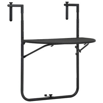 vidaXL Balkontafel hangend 60x64x83,5 cm rattan-look, Tuin en Terras, Tuintafels, Verzenden, Nieuw, Kunststof
