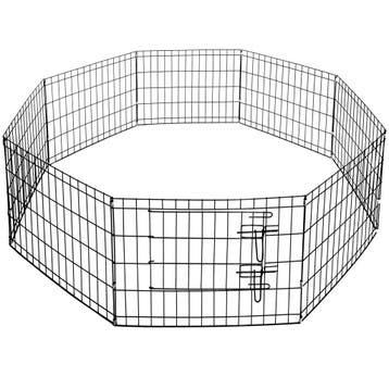 Hondenbench - Dierenkooi - Dierenbox - Metaal - Zwart - 155, Dieren en Toebehoren, Ophalen of Verzenden, Nieuw