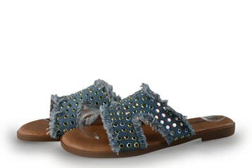 Ann Rocks Slippers in maat 37 Blauw, Slippers, Ann Rocks, Zo goed als nieuw, Verzenden