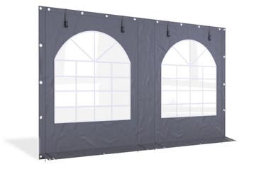 Partytent zijwand PVC met ramen en ritsen | 4 meter | 220cm, Ophalen of Verzenden, Nieuw, Zeil