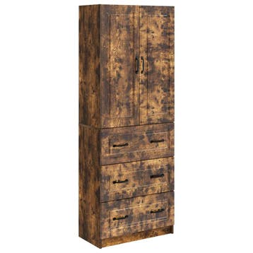 vidaXL Kastenset 2 pcs Gerookt eiken 66 x 34,5 x 87 cm, Verzenden, Nieuw