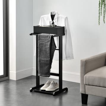 Dressboy kledingrek met opbergdoos 110x43,5x34,5 cm zwart, Huis en Inrichting, Verzenden, Nieuw
