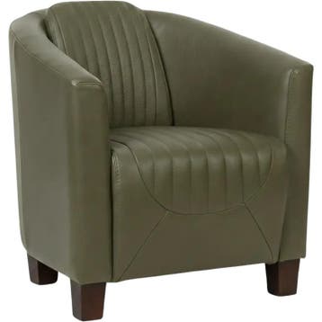 Leren fauteuil Press Special - Massif Olive (olijf/groen) -, Nieuw, Ophalen of Verzenden, Eigentijds, Klassiek, Retro, Romantisch, Vintage
