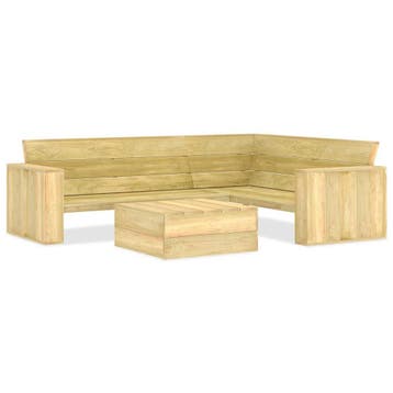 vidaXL 2-delige Loungeset geïmpregneerd grenenhout, Verzenden, Nieuw, Loungeset