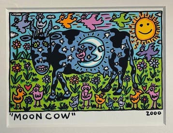 James Rizzi (1950-2011) - Moon cow