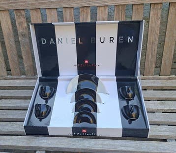 Illy - Daniel Buren - Koffieservies voor 4 (9) - Porselein, Antiek en Kunst