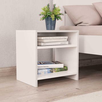 vidaXL Nachtkastjes 2 st 40x30x40 cm bewerkt hout wit, Minder dan 45 cm, Verzenden, Nieuw, Minder dan 55 cm