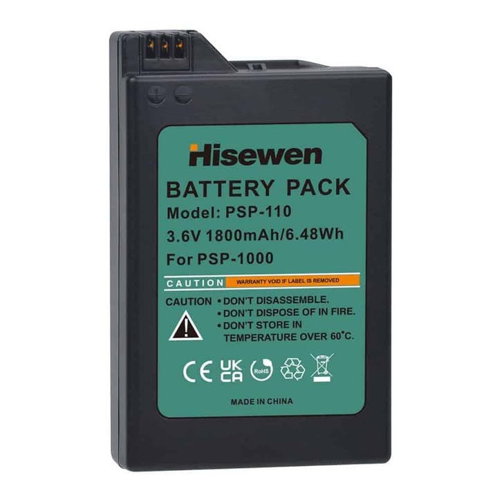 Hisewen 1800mAh 3,6V Lithium-ion Batterij / Accu voor Pla..., Spelcomputers en Games, Spelcomputers | Overige Accessoires, Verzenden