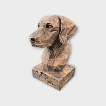 Bust of a Weimaraner Low Poly dog statue - home decor dog lo, Verzenden, Nieuw