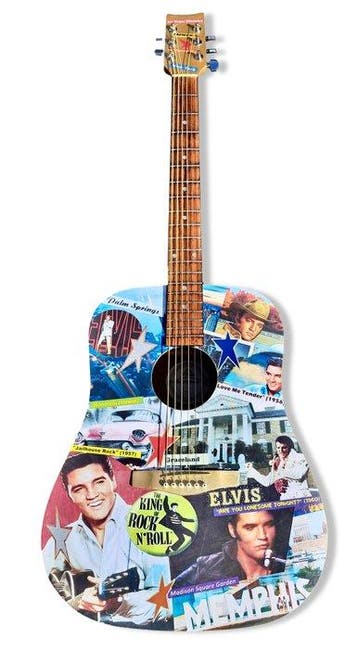 Bernard Xavier - sculptuur, Guitare Folk Custom Elvis