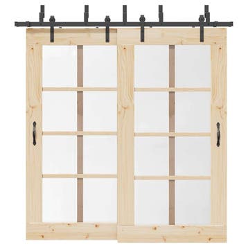 vidaXL Doos met onderdelen voor schuifdeur 213,5 cm staal, Verzenden, Nieuw