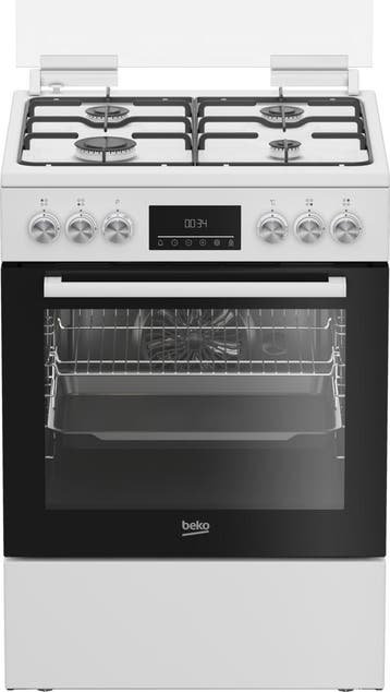 Beko FBM62320WDSL - Vrijstaand gasfornuis - 72L, Witgoed en Apparatuur, Ophalen of Verzenden, Nieuw, 85 tot 90 cm