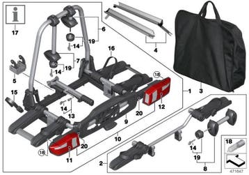 bmw fietsdrager Pro 2-Onderdelen, Auto diversen, Verzenden, Nieuw