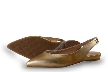 Manfield Slingbacks in maat 40 Goud, Kleding | Dames, Overige kleuren, Verzenden, Manfield, Gedragen