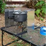 Opvouwbaar Windscherm Camping Kooktoestel Aluminium