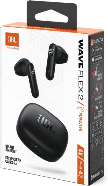 JBL Wave Flex 2, True Wireless Oordopjes, Zwart (Huis), Verzenden, Nieuw