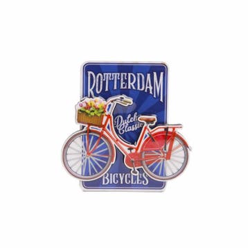Magneet MDF fiets op blauw Rotterdam, Ophalen of Verzenden, Nieuw