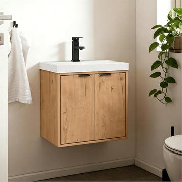 UEV Wastafel klein met onderkast voor gastentoilet hangend 4, Verzenden, Zo goed als nieuw