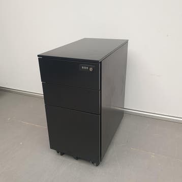 Zwart metalen ladeblok extra smal met cijferslot - 60x30x52, Huis en Inrichting, Kasten | Ladekasten, Ophalen of Verzenden, Nieuw