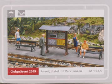 LGB / POLA Clubpräsent 2019 Anzeigetafel mit Parkbänken, Ophalen of Verzenden, Nieuw