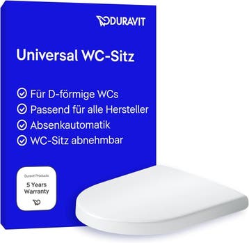 WC-bril D-vorm Universeel | 34% Korting | Tweedekansje, Ophalen of Verzenden, Zo goed als nieuw, Chroom, Toilet