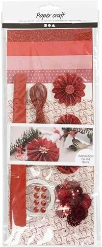 Diykit pakket hobbyset creatieve mix papier knippen rood, Ophalen of Verzenden, Nieuw