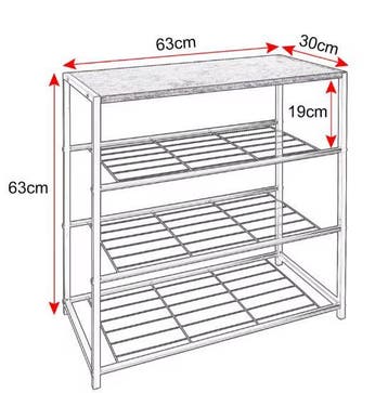 Schoenenrek met houten zitting – Compact model, Huis en Inrichting, Kasten | Schoenenkasten, Verzenden, Nieuw