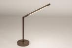 Rietveld Tafellampen - Bruin - Metaal, Huis en Inrichting, Lampen | Tafellampen, Verzenden, Nieuw