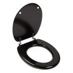 Wc-bril | Bathroom Solutions (18 inch, MDF, Zwart), Doe-het-zelf en Verbouw, Verzenden, Nieuw