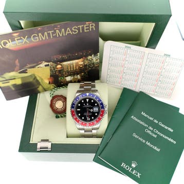 Rolex GMT-Master II Pepsi 16710; Automatisch Heren Horloge, Overige merken, Gebruikt, Polshorloge, Overige materialen