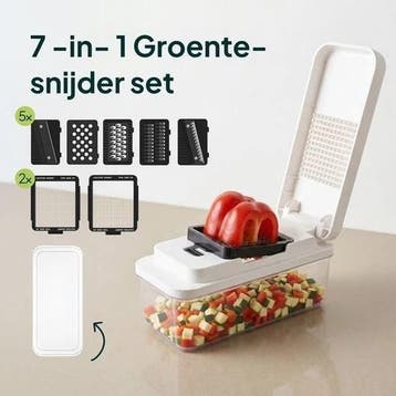 Groentesnijder Multifunctioneel &amp; Mandoline Keukensnijder, Huis en Inrichting, Verzenden, Zo goed als nieuw