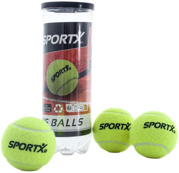 SportX - Tennisballen in Koker (3 stuks) | SportX -, Verzenden, Nieuw