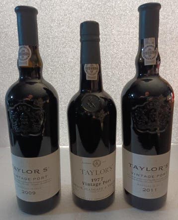 1977 , 2009, 2011 Taylors - Vintage Port - Douro - 3, Nieuw