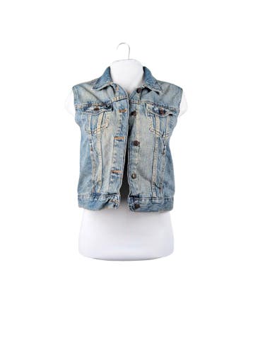 Denim Co. Spijkervest Dames maat M Blauw Vintage, Kleding | Dames, Maat 38/40 (M), Blauw, Ophalen of Verzenden, Zo goed als nieuw