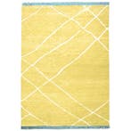 HKLIVING Handgemaakte Wollen Vloerkleed - Ongebruikt, Blauw, 200 cm of meer, Eclectisch, Ophalen of Verzenden
