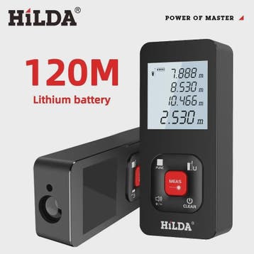 HILDA Laser Afstandsmeter - Precisie tot 120M, Verzenden, Nieuw