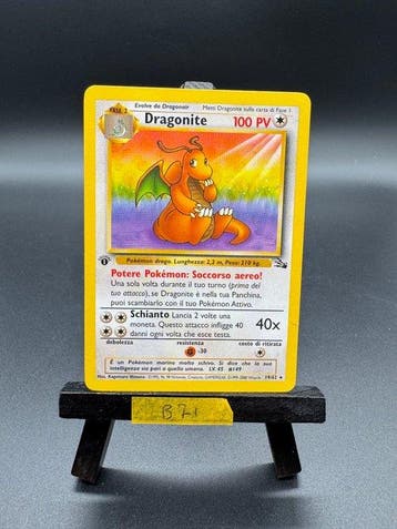 Pokémon - 1 Card - Dragonite 19/62 First edition, Foil -, Hobby en Vrije tijd, Verzamelkaartspellen | Pokémon, Nieuw