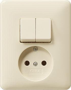 Gira Combinatie Series uitlaatsysteem 55 Crème Wit - 047501, Verzenden, Nieuw, Overige typen