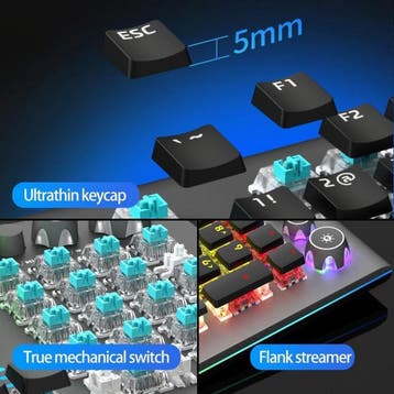 2dekans | AULA S2096 RGB mechanisch gaming toetsenbord -, Ophalen of Verzenden, Zo goed als nieuw, AULA