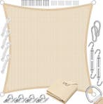 Schaduwdoek - Zonnezeil - Vierkant - 5x5 m - Creme - KESSER®, Verzenden, Zo goed als nieuw
