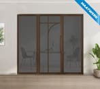 Enkele stalen taatsdeur met glaspaneel Brons 5 Vlaks rond Ro, Nieuw, Metaal, Overige typen