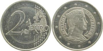 2 Euro 2014 Lettland Latvijas Fehlpraegung Monometall, Verzenden