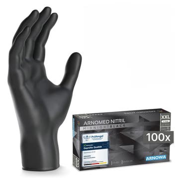 GGM Gastro | (10 stuks) ARNOWA | Wegwerpnitril handschoenen, Kleding | Heren, Schoenen, Verzenden, Zwart, Nieuw, Werkschoenen