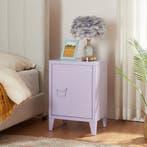 Nachtkastje Inari metaal 57x40x30 cm paars [en.casa], Verzenden, Nieuw