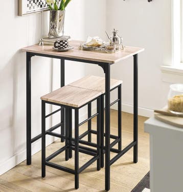 2dekans | SoBuy Bistrotafel - 3-Delig - 2 Stoelen -, Ophalen of Verzenden, Zo goed als nieuw, Overige kleuren
