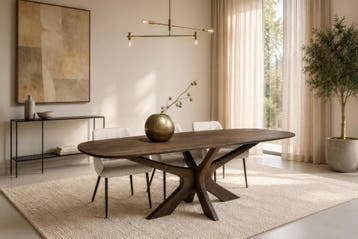 Eetkamertafel ACTIE Woonline gratis levering, Verzenden, Eikenhout, Nieuw, Vijf personen of meer