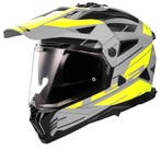 LS2 MX702 Pioneer II Namib Mat Grijs Fluo Geel Adventure, Nieuw met kaartje, Overige merken, Heren, Offroadhelm