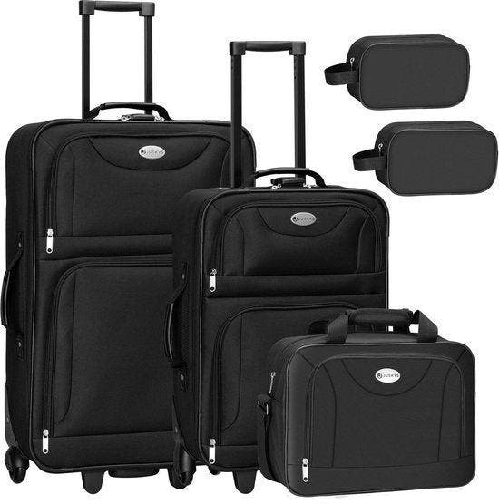 2dekans | Juskys Trolley Reiskofferset / Kofferset Athen -, Sieraden, Tassen en Uiterlijk, Koffers, Zo goed als nieuw, Ophalen of Verzenden