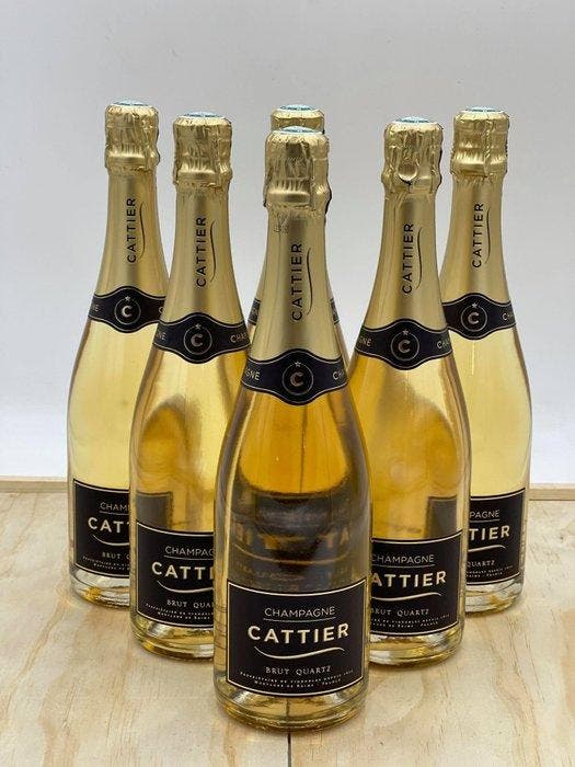 Cattier, Cattier, Quartz - Champagne Brut - 6 Flessen (0.75, Verzamelen, Wijnen